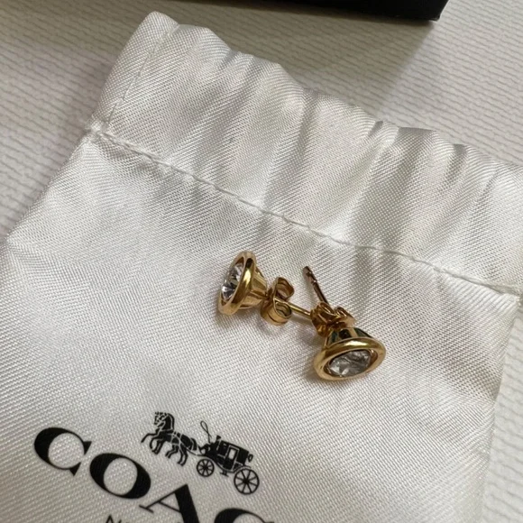 Coach stud earrings - Picture 7 of 8